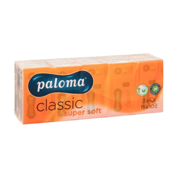Paloma Pocket Tissues Handkerchiefs 10 Pack