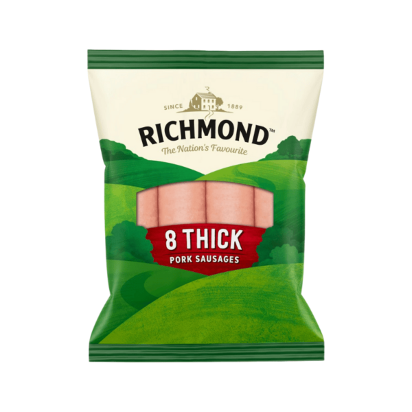 Richmond 8 Thick Pork Sausages 410g