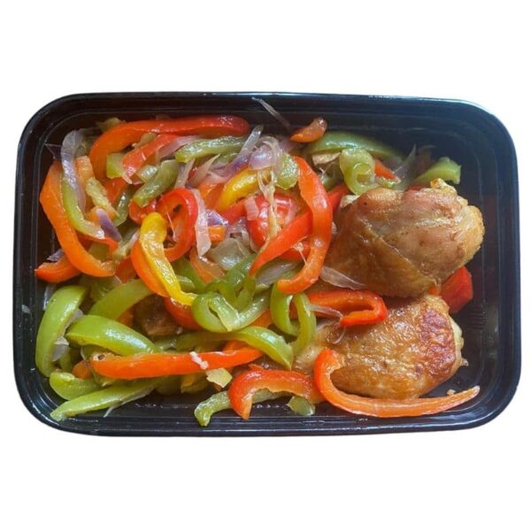 Chicken Drumstick with Stir Fry Peppers
