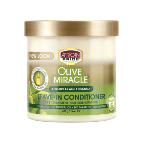African Pride OLIVE MIRACLE LEAVE IN 15OZ